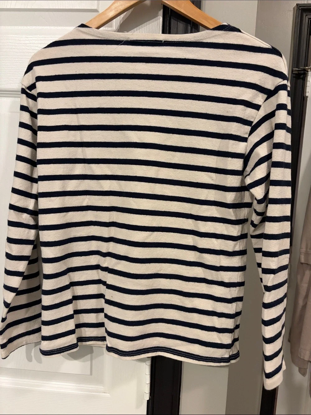 Nili Lotan Classic Striped Long-Sleeve Top - Navy & White
